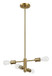 Trellis - 4 Lights Modern Gold Chandelier Vintage Pendant Fixture For Living Room - Clear / Gold