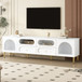 Retro TV Stand With 6 Metal Legs, 2 Cabinets, 4 Drawers And Anti-Tip Device