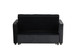 Maeve - Velvet Convertible Sleeper Loveseat With Tufting and Side Pocket - Black