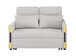 Percy - Teddy Velvet Sleeper Loveseat With Dual-Pull Sleeper Design