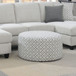 Round Ottoman - Gray