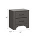 Modern 2 Drawer Nightstand - Brown - Wood