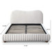 Norme - Queen Size Upholstered Low Profile Platform Bed - Cream