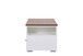 Luna - Coffee Table With Walnut Finish Lift Top, 2 Drawers, And 2 Shelves - White And Brown