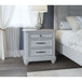 3 Drawer Nightstand With USB - Gray - Wood