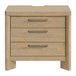 3 Drawer Nightstand - Tan