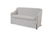 Slip Covered Settee With Casters - Beige