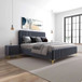 Bethany - Queen Upholstered Platform Bed - Gray