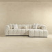 Beatrice - Modern Tufted Right Sectional Sofa - Ivory