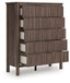 Pamytta - Brown - Five Drawer Wide Chest