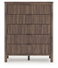 Pamytta - Five Drawer Wide Chest - Brown
