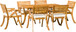 Outdoor Hermosa 7 Piece Wood Dining Set With Cushions - Teak