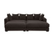 Duke - 4 Piece Upholstered Sectional - Dark Brown