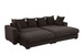 Duke - 4 Piece Upholstered Sectional - Dark Brown