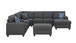 Tina - 8 Piece Upholstered Sectional With Ottoman