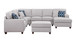 Tina - 8 Piece Upholstered Sectional With Ottoman