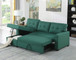 Upholstered Pull Out Sectional Sofa With Chaise