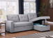 Upholstered Pull Out Sectional Sofa With Chaise