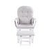 Mason - Glider And Ottoman White Wood