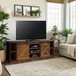 Farmhouse - TV Stand Console - Aged Whiskey
