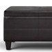 Avalon - Lift Top Rectangular Storage Ottoman - Tanners Brown