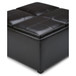 Avalon - Square Coffee Table Storage Ottoman - Tanners Brown