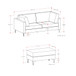 Ava - Mid Century Sofa With Ottoman Set