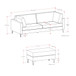 Ava - Mid Century Sofa With Ottoman Set