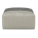 Sabella - Square Woven Outdoor / Indoor Pouf - Gray / White