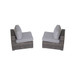 Minnesota - 9 Piece Sectional Sofa Set With Cushions - Gray Mix