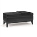 Oregon - Storage Ottoman Bench With Tray - Distressed Black