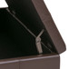 Dover - Square Coffee Table Storage Ottoman - Chocolate Brown