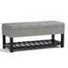 Saxon - Upholstered Transitional Storage Ottoman Bench