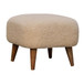 Boucle Square Footstool - Cream