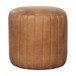 Buffalo - Leather Boucle Footstool - Brown