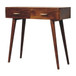 T Bar Console Table, 2 Drawers - Chestnut