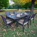 Rectangular 6 Person 85.83" Long Dining Set With Cushions