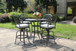 Round 41.97" Long Bar Height Dining Set With Cushions