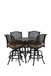 Round 41.97" Long Bar Height Dining Set With Cushions