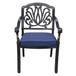 Rectangular Metal Dining Set With Cushions
