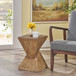 Flamboyant - Outdoor Side Table With Twisted Hourglass Shape