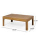 Outdoor Patio Set With Coffee Table And Loveseat - Teak / Beige