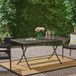 Saffron - Outdoor Rectangle Folding Dining Table - Brown Multi