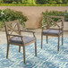 Perla - Dining Chair Set With Cushions 2 Piece - Dark Gray