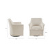Swivel Glider Chair With 360 Degree Rotation Upholstery Solid Wood Frame - Cream