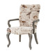 High Back Accent Chair With Goose Neck Arms - Ivory Multi