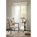 High Back Accent Chair With Goose Neck Arms - Ivory Multi
