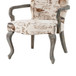 High Back Accent Chair With Goose Neck Arms - Ivory Multi
