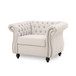 Nexuson - Upholstered Chesterfield Chair With Deep Tufted And Nailhead Trim