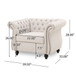 Nexuson - Upholstered Chesterfield Chair With Deep Tufted And Nailhead Trim